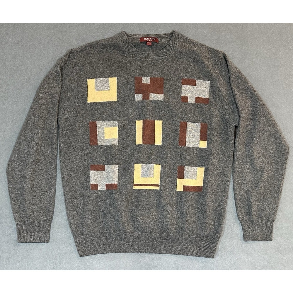 Vintage Murano by Raffi 100% Wool Sweater Mens Size Large Pullover 90s